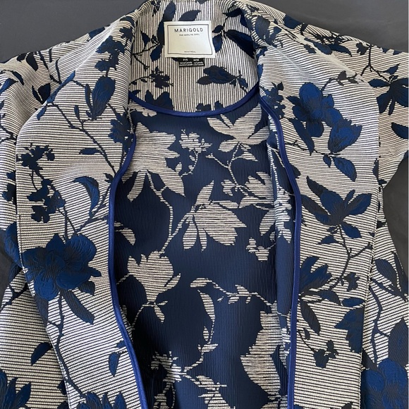 Long Jacquard Jacket | Marigold by Marilyne Baril | Size Sm/Md - Picture 12 of 13